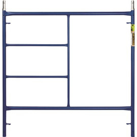MetalTech 5 ft. H x 5 ft. W Blue Steel External Scaffolding Equipment Frame Set with Coupling Pins and Spring Locks