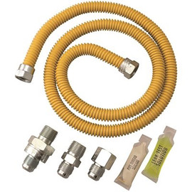 Watts 1/2 in. FIP x 1/2 in. MIP x 48 in. Gas Water Heater and Dryer Connector 1/2 in. OD 3/8 in. ID