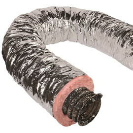 Master Flow 20 in. x 25 ft. Insulated Flexible Duct R8 Silver Jacket