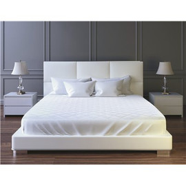 78 in. x 80 in. x 15 in. White Quilted Waterproof King Mattress Pad (6 per Case)