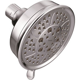 MOEN 4-Spray Patterns 4.4 in. Single Wall Mount Fixed Shower Head in Chrome