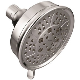 MOEN Eco-Performance 4-Spray Patterns 4.4 in. Single Wall Mount Fixed Shower Head in Chrome