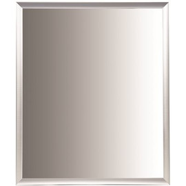 Pinnacle Rectangular Brushed Silver Aluminum Vanity Wall Mirror
