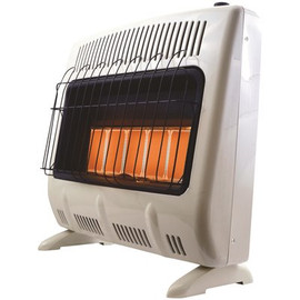 HEATSTAR 30,000 BTU Vent-Free Radiant Natural Gas Heater with Thermostat and Blower