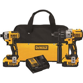 DEWALT 20V MAX XR Cordless Brushless Hammer Drill/Impact 2 Tool Combo Kit with (2) 20V 4.0Ah Batteries and Charger