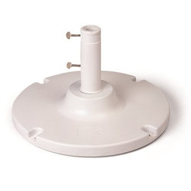 Cement Filled 35 lbs. Patio Umbrella Base in White