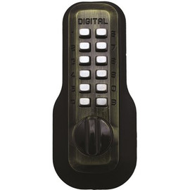 Single Cylinder Antique Brass Digital Keypad Deadbolt