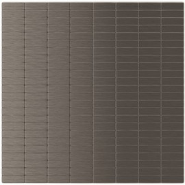 Inoxia SpeedTiles Urbain DG Dark Gray 11.42 in. X 11.57 in. X 5 mm Metal Self-Adhesive Wall Mosaic Tile (22.08 sq.ft. /case)