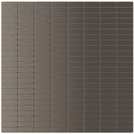 Inoxia SpeedTiles Urbain DG Dark Gray 11.42 in. X 11.57 in. X 5 mm Metal Self-Adhesive Wall Mosaic Tile (22.08 sq.ft. /case)