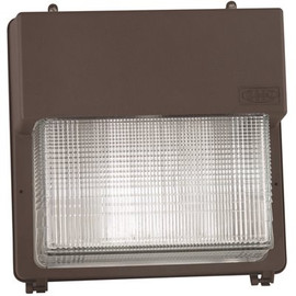 Hubbell Lighting Perimaliter 72-Watt Dark Bronze Outdoor Integrated LED Wall Pack Light with Glass Refractor