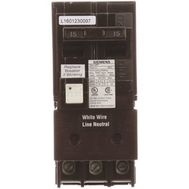 Siemens 15 Amp Double-Pole Type QPF GFCI Circuit Breaker