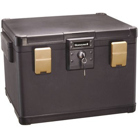 Honeywell 1.06 cu. ft. Molded Fire Resistant and Waterproof Legal Document Storage Chest with Key and Double Latch Lock