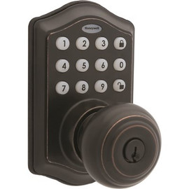 Honeywell Oil Rubbed Bronze Keypad Electronic Knob Entry Door Lock