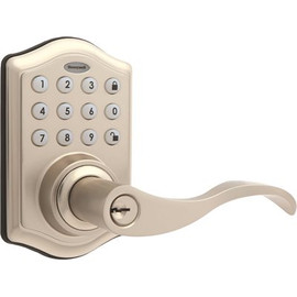Honeywell Satin Nickel Keypad Electronic Door Lever Entry Lock