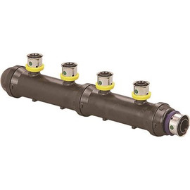 Viega 3/4 in. x 1/2 in. Pure Flow 4-Outlets Closed Polymer Press Manifold