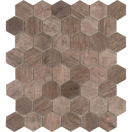 MSI Drfitwood Hexagon 12 in. x 13.25 in. Matte Glass Wood Look Wall Tile (14.7 sq. ft./Case)
