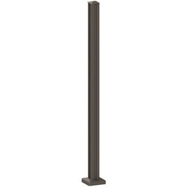 PEAK AquatinePLUS 2.38 in. x 2.38 in. x 4.20 ft. Black Aluminum Hard Surface Pool Fence Post