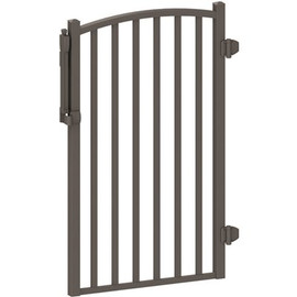 PEAK AquatinePLUS 3 ft. x 4 ft. Black Aluminum Fence Pool Gate