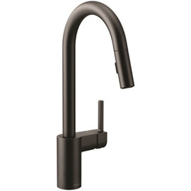 MOEN Align Single-Handle Pull-Down Sprayer Kitchen Faucet with Reflex and Power Clean in Matte Black