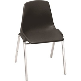 NATIONAL PUBLIC SEATING POLY SHELL STACK CHAIR BLK