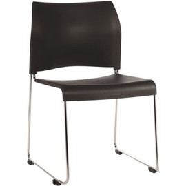 NATIONAL PUBLIC SEATING PLSTC STACK CHAIR BLACK