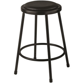 NATIONAL PUBLIC SEATING 24 IN VINYL PAD STOOL BLK