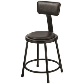 NATIONAL PUBLIC SEATING 18 IN ADJ PAD STOOL BLK