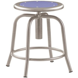 NATIONAL PUBLIC SEATING ADJ HGT STOOL BLUEBRRY/GREY