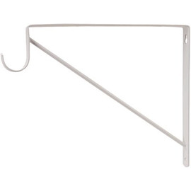 Everbilt White Heavy-Duty Shelf Bracket and Rod Support