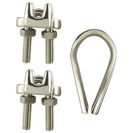 Everbilt 3/16 in. Stainless Steel Clamp Set (3-Pack)
