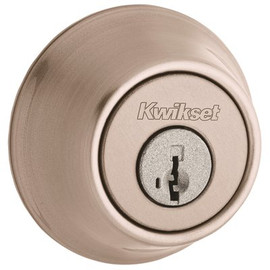 Kwikset 660 Satin Nickel Key Control Single Cylinder Deadbolt