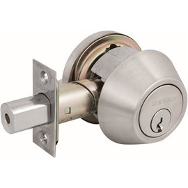 US Lock 1600 Series GR2 US32D Single Cylinder Deadbolt SC1 Adjustable Backset