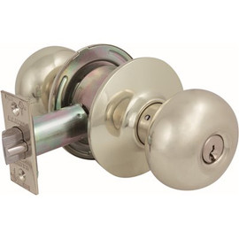 US Lock 2010 Series GR2 Entrance 2-3/4 in. Backset US3 Plymouth Door Knob SC1