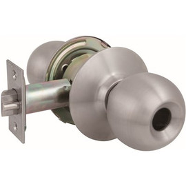 US Lock 2010 Series GR2 Entrance 2-3/4 in. Backset US32D Ball Door Knob Less Cylinder