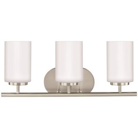 Sea Gull Lighting Oslo 3-Light Brushed Nickel Bath Light