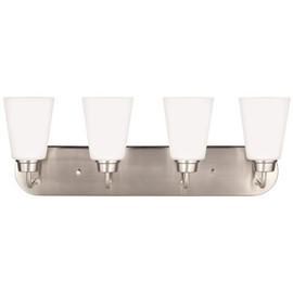 Sea Gull Lighting Kerrville 4-Light Brushed Nickel Vanity Light