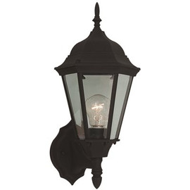 Generation Lighting Bakersville 1-Light Outdoor Black Wall Lantern Sconce Fixture