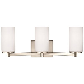 Sea Gull Lighting Hettinger 3-Light Brushed Nickel Bath Light