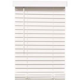 Designer's Touch White Cordless Room Darkening 2 in. Faux Wood Blind for Window - 32 in. W x 60 in. L