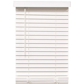 Designer's Touch White Cordless Room Darkening 2 in. Faux Wood Blind for Window - 32 in. W x 60 in. L