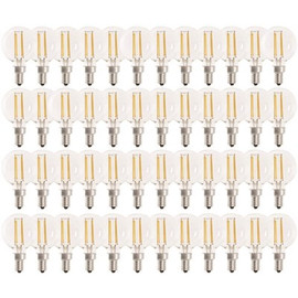 60-Watt Equivalent G16.5 Candelabra Dimmable Filament ENERGY STAR Clear Glass LED Light Bulb, Soft White (48-Pack)