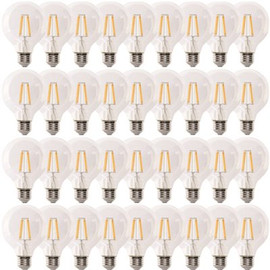 Feit Electric 40-Watt Equivalent G25 Dimmable Filament ENERGY STAR Clear Glass LED Light Bulb, Daylight (36-Pack)