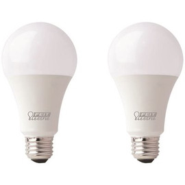 Feit Electric 100-Watt Equivalent A19 Non-Dimmable CEC Title 20 Compliant 90+ CRI LED Light Bulb Bright White 3000K (2-Pack)