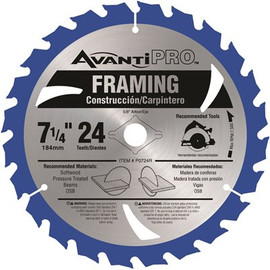 Avanti Pro 7-1/4 in. x 24-Tooth Framing Circular Saw Blade