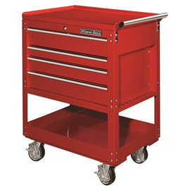 Extreme Tools 32 in. 4-Drawer Deluxe Utility Cart in Red