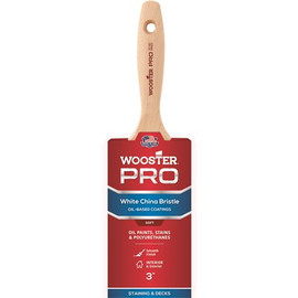 Wooster 3 in. Pro White China Bristle Flat Wall Brush