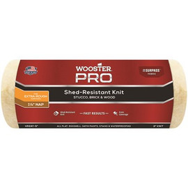 Wooster 9 in. x 1-1/4 in. Pro Surpass Shed-Resistant Knit High-Density Fabric Roller Cover Applicator/Tool