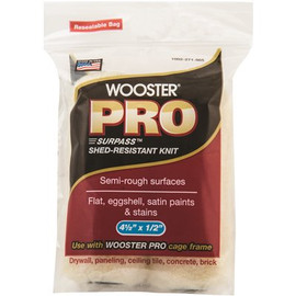 Wooster 4-1/2 in. x 1/2 in. Pro Surpass Shed-Resistant Knit High-Density Fabric Cage Frame Mini Roller (2-Pack)