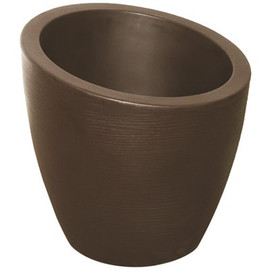 Mayne Modesto 20 in. Round Espresso Polyethylene Planter