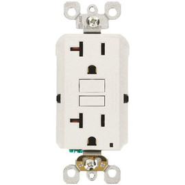 Leviton 20 Amp Self-Test SmartlockPro Slim GFCI Duplex Outlet, White (3-Pack)